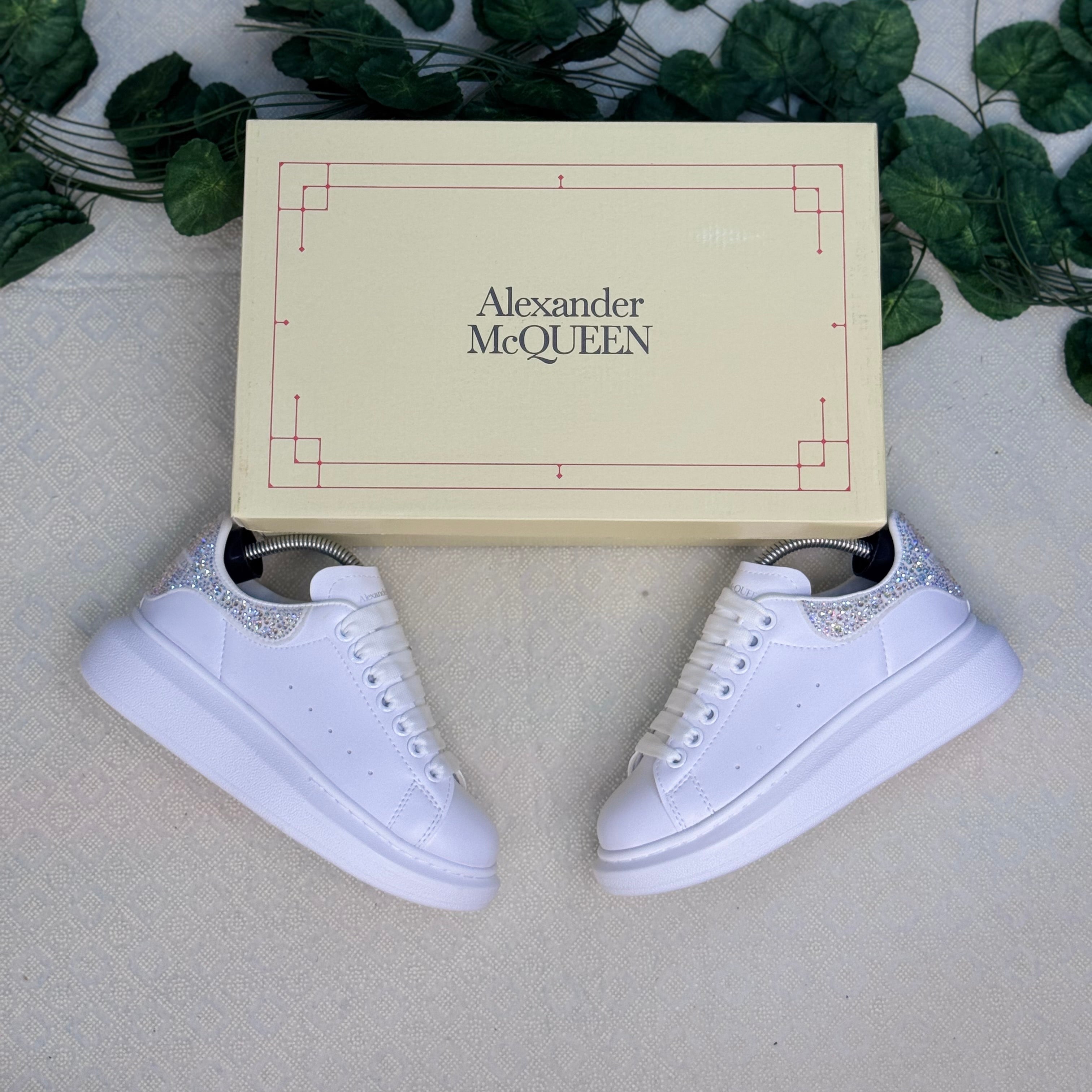Alexander McQueen Oversized White Crystal Heel