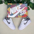 Nike SB Dunk Low Beyaz Gri Simli