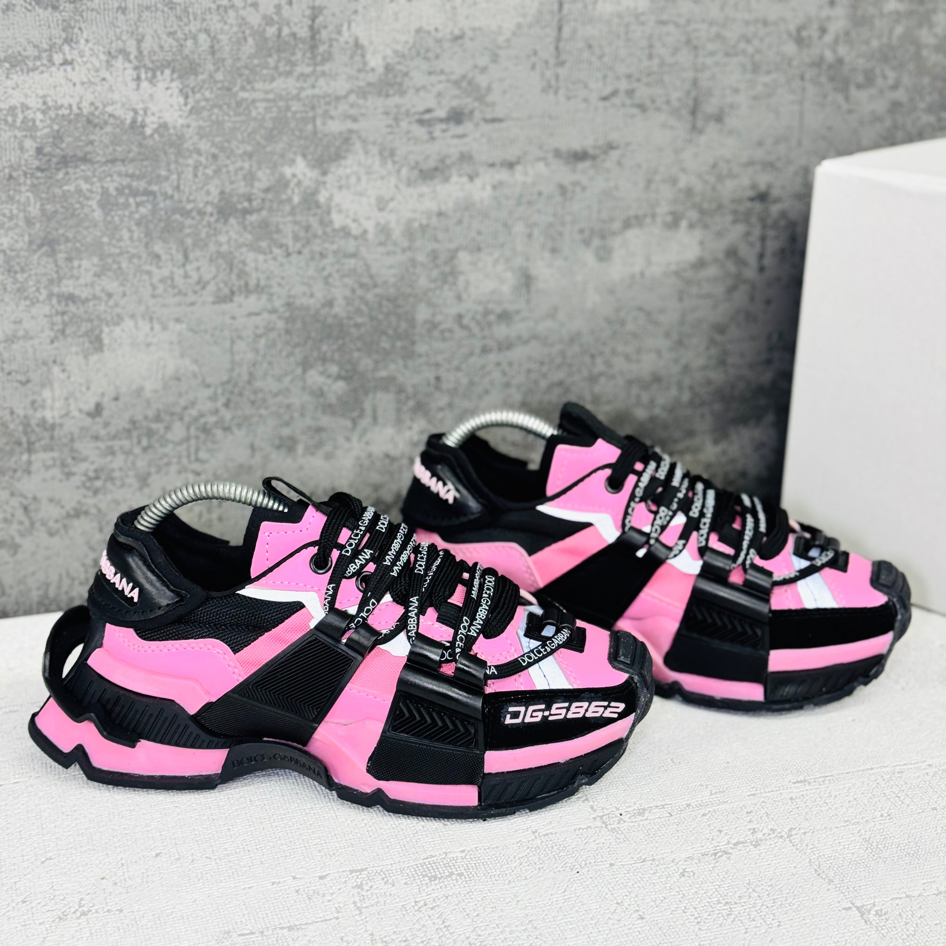 Dg ayakkabı siyah pembe 5862
