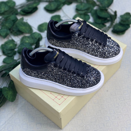 Alexander McQueen Oversized Siyah Simli
