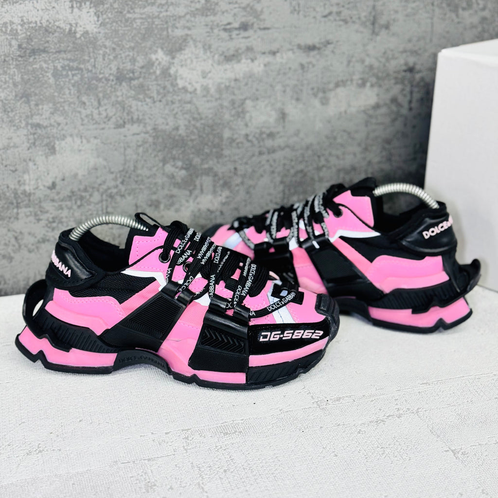 Dg ayakkabı siyah pembe 5862