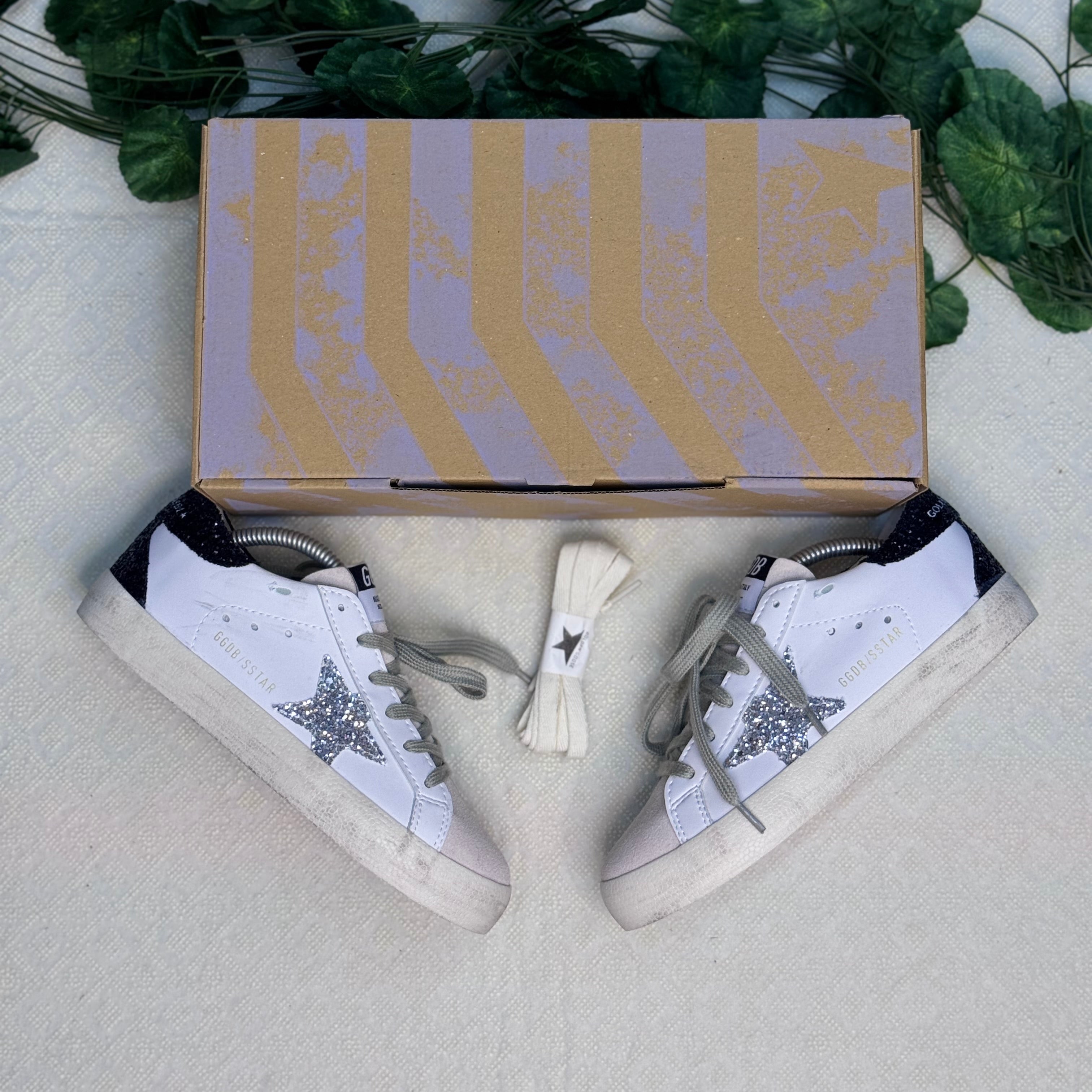 Golden Goose Super-Star Gümüş Simli