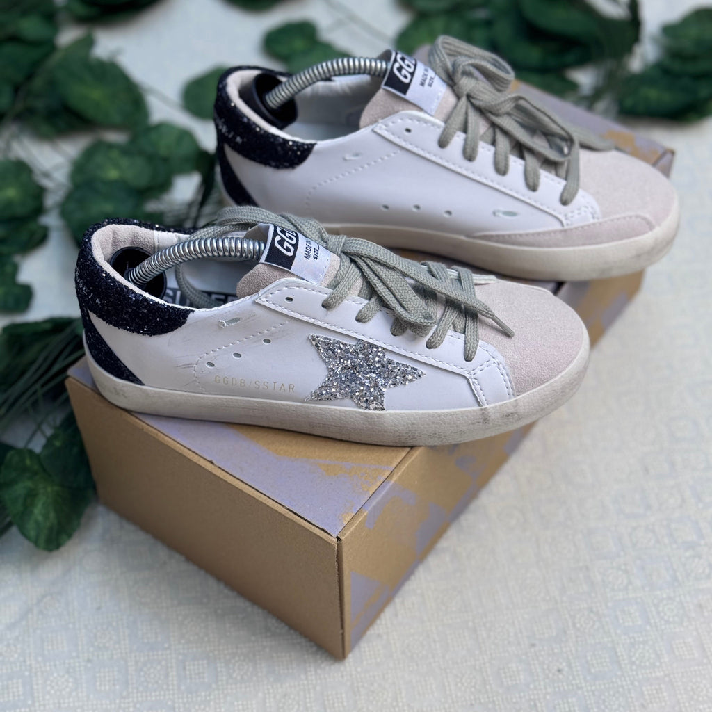 Golden Goose Super-Star Gümüş Simli