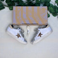 Golden Goose Super-Star Leopar Yıldız Gümüş Simli