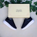 Alexander McQueen Oversized Sneaker – Lacivert Taşlı / Beyaz Taban Kadın